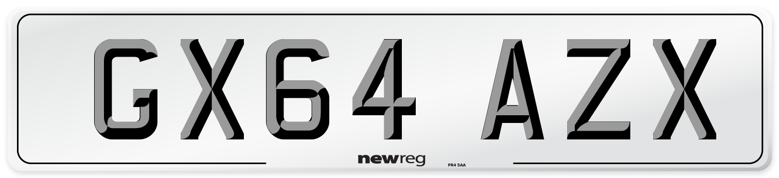 GX64 AZX Number Plate from New Reg